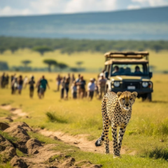 tourist safari car watching group cheetahs 1024x1024